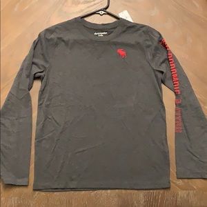 Abercrombie kids long sleeve gray shirt